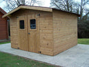 Casetta Box da Giardino 3,16x2,4 m Senza Pavimento in Legno Picea Massello 19mm Tetto a Lastre Therma