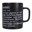 Tazza Zodiaco "leone" Ø8x10 cm in Bone China VdE Tivoli 1996 Nero