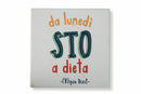 Sottopentola Quadrato in Ceramica e Sughero VdE Tivoli 1996 Vipse Dixit