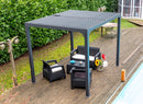 Pergola da Giardino 2,4x3x2,35 m in Alluminio Grigio Antracite 