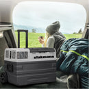 Frigorifero per Auto Barca Camper 42L con Compressore AC/DC 12V e 220V Portatile con Maniglia Grigio