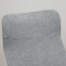 Sedia Poltrona Direzionale da Ufficio 61x64,5x104-112 cm in Tessuto Effetto Lino Grigia