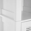 Colonna da Bagno con Mensole Armadio in Legno Colore Bianco 30x28x170H cm