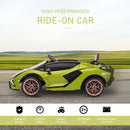 Macchina Elettrica per Bambini 12V con Licenza Lamborghini Sian FKP 37 Verde