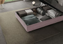 Letto Matrimoniale Francese Imbottito in Microfibra Appia Large Glicine Varie Misure