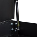 Carrello Porta Attrezzi da Officina  92,5x52x106 cm in Acciaio Nero e Rosso