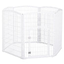 Recinto per Animali Domestici Cani Gatti Ø135 cm in Plastica  Bianco