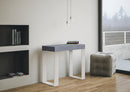 Consolle Allungabile 90-300x40x77 cm Tecno Noce telaio Bianco