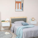 Set 2 Comodini Sospesi 49x38x23 cm in MDF e  Truciolato Bianco