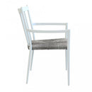 Sedia Martinica Impilabile 55x57x86 h cm in Alluminio Bianco