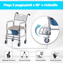 Sedia a Rotelle Impermeabile con WC Rimovibile  Mate