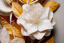 Dipinto su Tela Laccato Flora con Cornice 42x3,5x62 cm in Metallo e Abete e Tela      