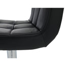 Set 2 Sgabelli 44x38x63/82 cm in Ecopelle con Base Cromata Nero