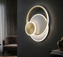 Lampada da Muro LED Dish 29x6,5x34 cm in Alluminio e Ferro e PVC Oro e Bianco      
