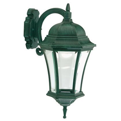 Lampada Applique in Basso Colore Nero e Verde per Esterno Linea Curvata Sovil online