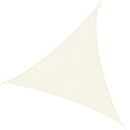 Tenda Vela da Giardino Triangolare in HDPE Bianco Avorio 3x3x3m 