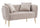 Divanetto Bucarest Grigio 127x74x73 cm Legno e Spugna e Tessuto e Metallo Grigio e Oro