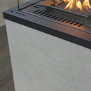 Stufa a Gas da Esterno cm 155,3x48,2x48,2 Flig Gastonia Ossido Grigio con Telecomando e Vetri