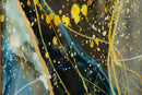Pannello Vetro con Cornice Sunny 120x3,5x80 cm in Vetro e Alluminio e Carta Multicolor      