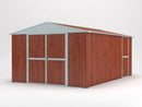 Casetta Box da Giardino in Lamiera di Acciaio Porta Utensili 360x430x210 cm Enaudi Legno