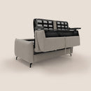 Divano Letto 2 Posti 175x95x96 cm in Tessuto Beige