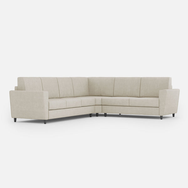 Divano Angolare 6 Posti 288x248x85 cm Yasel in Tessuto Latte prezzo