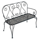 Panca da Giardino in Ferro 120x61x88cm Vorghini Verbania Nera