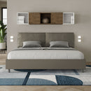 Letto Matrimoniale Imbottito in Similpelle Antea Large Cappuccino Varie Misure