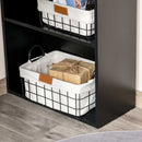 Scrivania da Ufficio 6 Ripiani Laterali 120x55x120 cm in Legno Nero