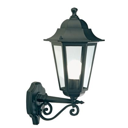sconto Lampada Applique Grande in Alto Colore Nero per Esterno Linea Esagonale Sovil