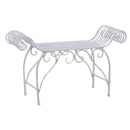 Panca da Giardino in Ferro 91,5x31,5H53cm Viareggio Bianca