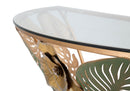 Console da Muro Amaz 120x40,5x37,2 cm in Ferro e Vetro Multicolor      