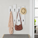 Appendiabiti a muro 64x81 cm Wave bianco 8 ganci Bianco