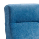 Poltrona Alzapersona Elettrica 2 Motori 74x85x160 cm in Tessuto Azzurro