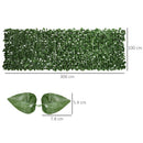 Arella Siepe Sintetica Artificiale Arrotolabile e Impermeabile 300x100 cm in Seta e PE Verde Scuro      