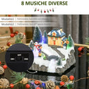 Villaggio Natalizio Luminoso con Movimento e Luci LED Multicolore