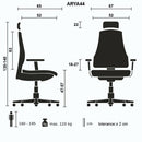 Poltrona da ufficio 67x52x132/138 cm Arya cuoio