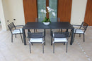 Tavolo Florence 200x90x75 cm  in Alluminio Antracite