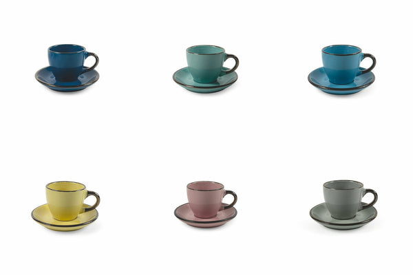 Set 6 Tazzine da Caffè cm in Stoneware Villa d'Este Home Tivoli Royal sconto