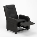 Poltrona Relax Reclinabile Manuale 62x71x100 cm in Tessuto Nero