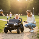 Macchina Elettrica per Bambini Fuoristrada Jeep Wrangler Rubicon 12V con Telecomando Nero