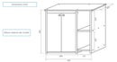 Coprilavatrice da Esterno in PVC 95x60x94 cm 2 Ante con Ripiani Laterali Laundry Bianco