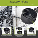 Friggitrice Elettrica ad Aria Calda 1500W Capacità 3,5L 34,5x28,1x30,6 cm Nera
