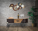 Tavolo da Caffé Old Style 124,5x61x50,5 cm Legno di Abete e MDF e in Ferro Marrone