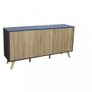 Mobile Elton 150x39,5x75 h cm in Truciolare bilaminato Antracite