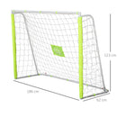 Porta da Calcio Portatile con Rete 186x62x123 cm  Bianca