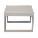 Tavolino Cuba 45x45x32 h cm in Alluminio Tortora