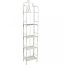 Portapiante Enora 5 Piani 32x22x165 h cm in Acciaio Bianco