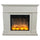Camino Elettrico da Pavimento 110x95x25 cm Effetto Fiamma 1500W Sined Pienza Bianco