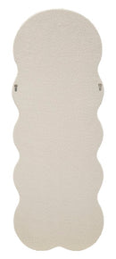 Specchio da Muro Teddy Crema 40x4x160 cm in MDF e Poliestere e Specchio Crema      